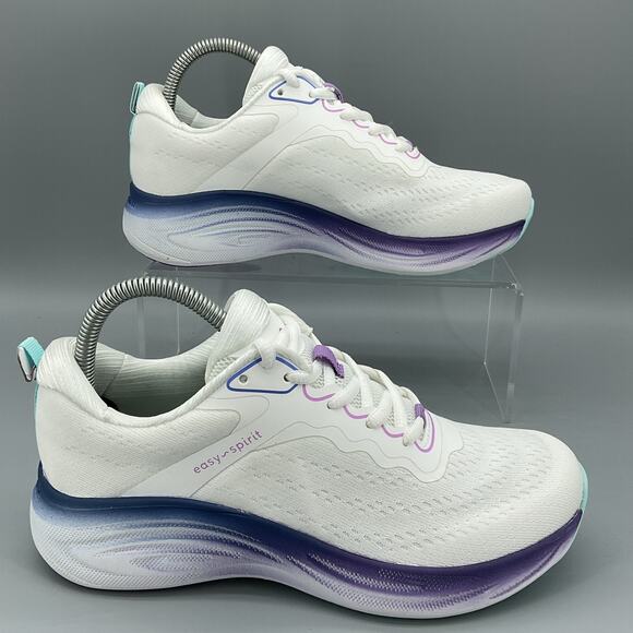NEW Easy Spirit Women’s Gallop Round Toe Lace Up Sneakers White Size 8M - Picture 1 of 10